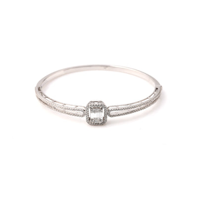 18k White Gold Diamond Daily wear Bangle