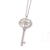 18k White Gold Diamond Key Necklace