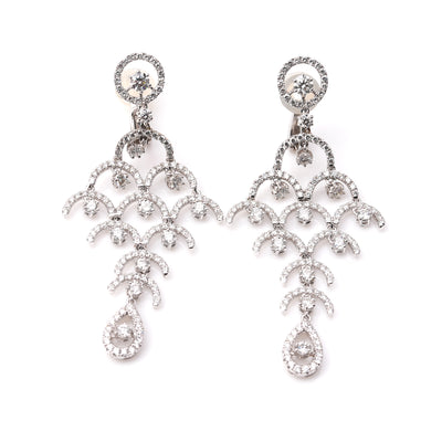 18k White Gold Diamond Earrings