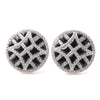 18k White Gold Diamond with Onyx Cufflinks