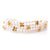 18k Yellow Gold 4 Link Diamond Pearl Bracelet