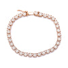 18k Rose Gold Pressure Setting Flexible Diamond Bracelet