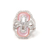 18k White Gold Diamond, Coral with MOP Set